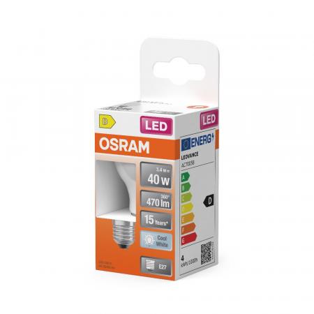 OSRAM E27 LED Lampe STAR RETROFIT in Tropfenform matt 3.4W wie 40W neutralweiß