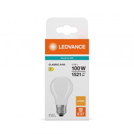 Ledvance E27 CLASSIC Frosted LED Lampe 11W wie 100W 2700K warmweiß