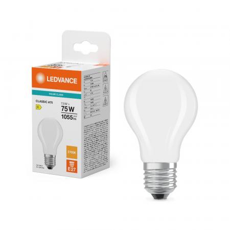 Ledvance E27 CLASSIC Filament LED Lampe Frosted 7,5W wie 75W 2700K warmweiß