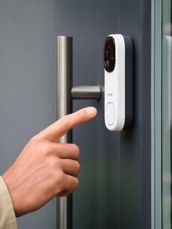 OSRAM SMART+ Smart Home WLAN-Türklingel mit Kamera, 2K, Akku, IP66, Weiß