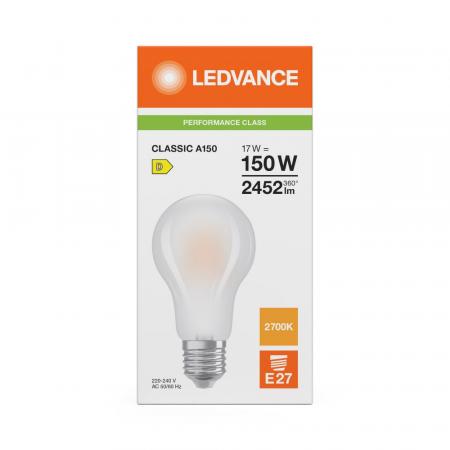 Ledvance E27 Retrofit CLASSIC LED Lampe gefrostet 17W wie 150W 2700K warmweiß