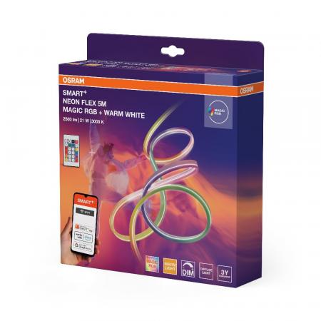 5M OSRAM LED-Streifen Smart+ Wifi Neon Flex Magic RGB 830 Remote Control Outdoor IP44