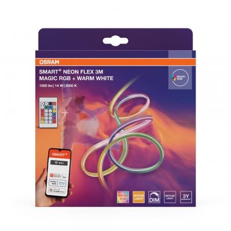 3M OSRAM LED-Streifen Smart+ Wifi Neon Flex Magic RGB 830 Remote Control Outdoor IP44