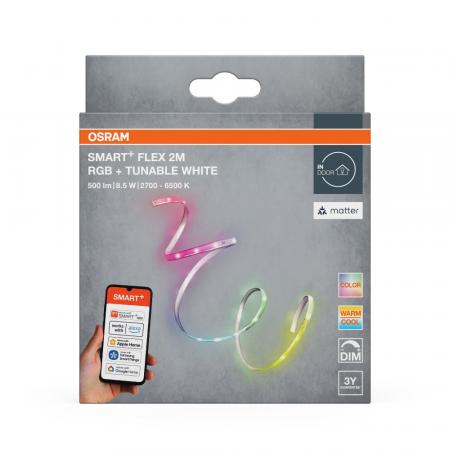 2M OSRAM Smart+ Matter LED-Streifen Flex RGB Tunable White indoor IP20