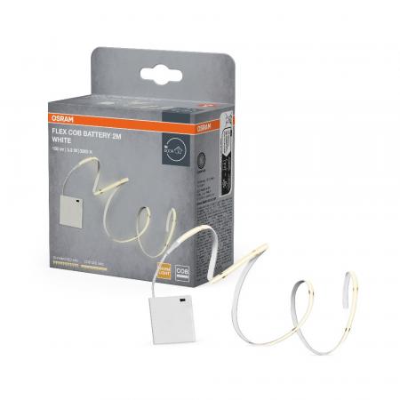 2M Osram FLEX dekorative batteriebetriebene COB-Streifen mit warmweißem Licht