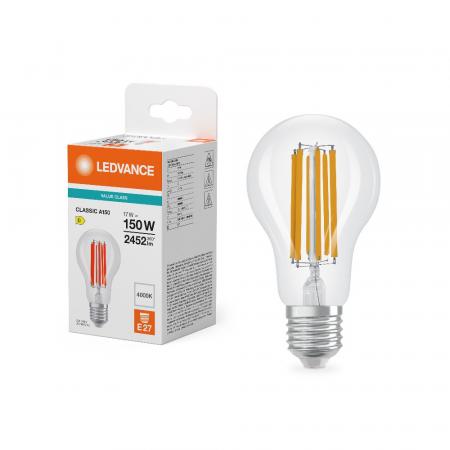 Helle Ledvance E27 CLASSIC Filament LED Lampe klar 17W wie 150W 4000K neutralweiß