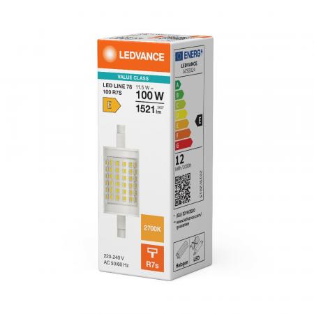 Ledvance R7s LED 78 mm Stab Lampe 11,5W wie 100W warmweißes Licht