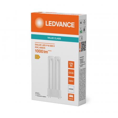 Ledvance DULUX F18 LED 2G10 4Pin 8W wie 18W 4000K neutralweiße Stablampe Kompaktlampe KVG