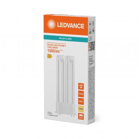 Ledvance DULUX F24 LED 2G10 4Pin 12W wie 24W 3000K warmweiße Stablampe Kompaktlampe KVG