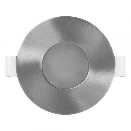 3er Set OSRAM Spot Set Recess 4,9W 827 120° Satin Nickel LED Einbaustrahler - Einbaudurchmesser 68mm, Einbautiefe 40mm