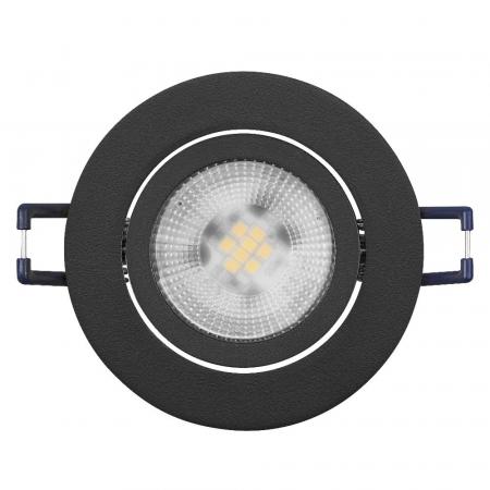 3er Set OSRAM GU10 6W LED Spot Set Recess Click Dim Schwarz 2700K IP20 Einbaustrahler -  Einbaudurchmesser 68mm, Einbautiefe 100mm