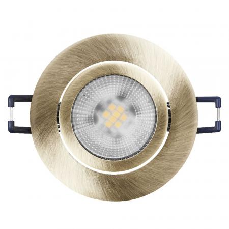 3er Set OSRAM GU10 6W LED Spot Set Recess Click Dim Grünes Messing 2700K IP20 Einbaustrahler -  Einbaudurchmesser 68mm, Einbautiefe 100mm