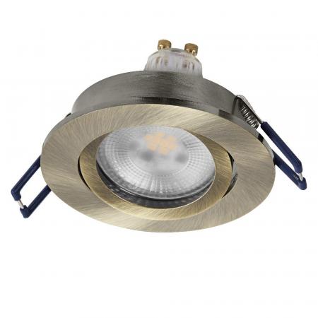3er Set OSRAM GU10 6W LED Spot Set Recess Click Dim Grünes Messing 2700K IP20 Einbaustrahler -  Einbaudurchmesser 68mm, Einbautiefe 100mm
