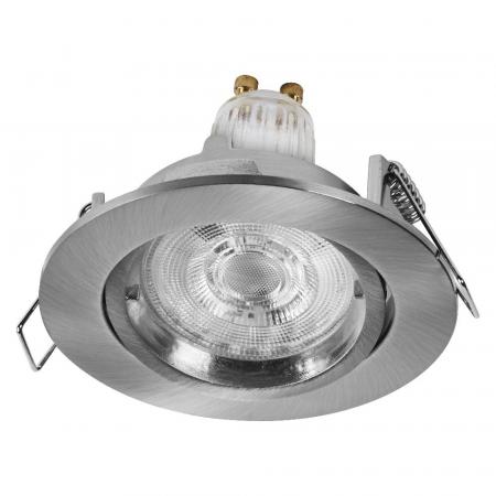 3er Set OSRAM GU10 LED Spot Set Recess Twistlock 2,6W Satin Nickel 2700K IP20 Einbaustrahler-  Einbaudurchmesser 75mm, Einbautiefe 100mm