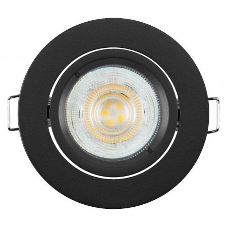 3er Set OSRAM GU10 LED Spot Set Recess Twistlock 2,6W Sand Schwarz 2700K IP20 Einbaustrahler - Einbaudurchmesser 75mm, Einbautiefe 100mm