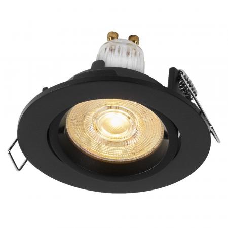 3er Set OSRAM GU10 LED Spot Set Recess Twistlock 2,6W Sand Schwarz 2700K IP20 Einbaustrahler - Einbaudurchmesser 75mm, Einbautiefe 100mm