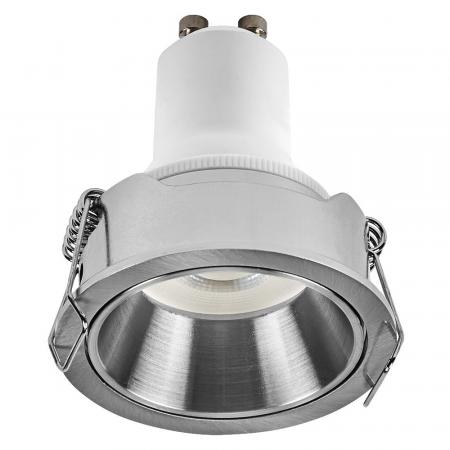 3er Set OSRAM LED Spot PAR11 Recess GU10 Dim 3W 827 Satin Nickel Einbaustrahler IP20 - Einbaudurchmesser 52mm, Einbautiefe 115mm