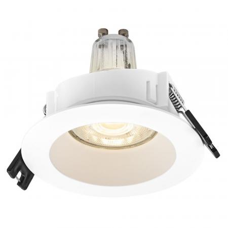 5er Set OSRAM GU10 2,6W LED Spot Set Recess Einbaustrahler Weiß 2700K IP20 -  Einbaudurchmesser 68mm, Einbautiefe 115mm