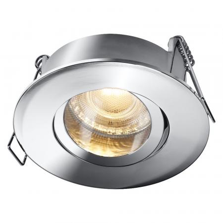 3er Set OSRAM LED Spot Recess GU10 IP65 Press 4.5W 827 Chrome Einbaustrahler IP65 - Einbaudurchmesser 68mm, Einbautiefe 115mm