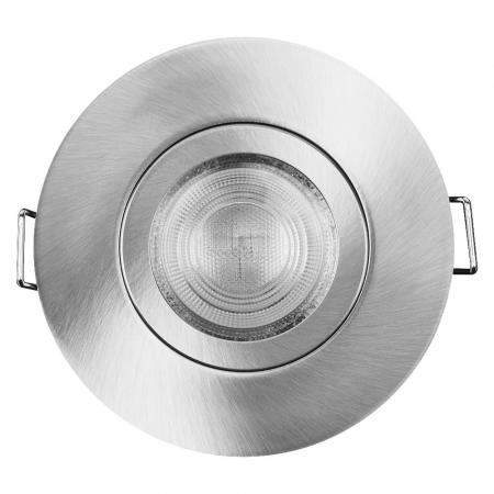3er Set OSRAM LED Spot Recess GU10 IP65 Press 4.5W 840 Satin Nickel Einbaustrahler IP65 - Einbaudurchmesser 68mm, Einbautiefe 115mm