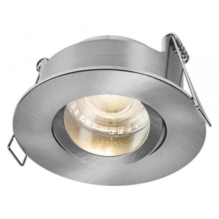 3er Set OSRAM LED Spot Recess GU10 IP65 Press 4.5W 840 Satin Nickel Einbaustrahler IP65 - Einbaudurchmesser 68mm, Einbautiefe 115mm