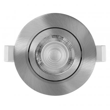 3er Set OSRAM Spot Set Recess Adjustable 4,9W 827 36° Satin Nickel LED Einbaustrahler - Einbaudurchmesser 75mm, Einbautiefe 40mm