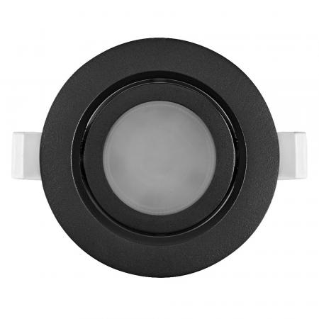 3er Set OSRAM Spot Set Recess Adjustable 4,9W 827 120° Schwarz LED Einbaustrahler - Einbaudurchmesser 75mm, Einbautiefe 40mm