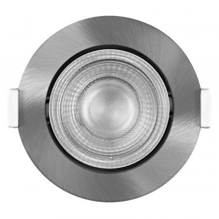 3er Set OSRAM LED Spot Recess CCT IP44 Adjustable 4,9W CCT 36° Satin Nickel Einbaustrahler - Einbaudurchmesser 68mm, Einbautiefe 80mm