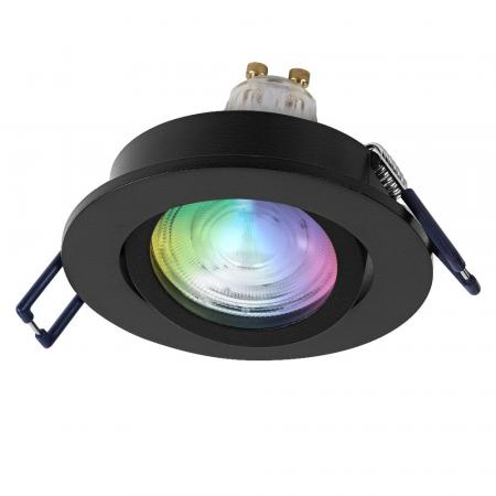 OSRAM SMART+ MATTER LED Spot Recess GU10 Adjustable 4,7W RGBW Sand Schwarz IP20 Einbaustrahler - Einbaudurchmesser 68mm, Einbautiefe 100mm