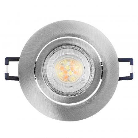OSRAM SMART+ MATTER LED Spot Recess GU10 Adjustable 4,7W RGBW Satin Nickel IP20 Einbaustrahler - Einbaudurchmesser 68mm, Einbautiefe 100mm