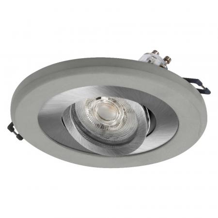 OSRAM Concrete Spot GU10 Bright 4,5W Satin Nickel Einbaustrahler IP20 - Einbaudurchmesser 68mm, Einbautiefe 115mm