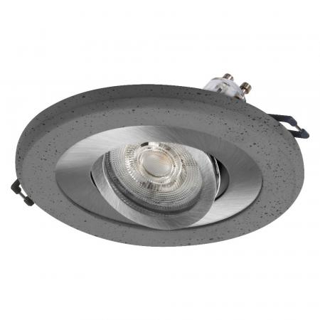 OSRAM Concrete Spot GU10 Dark 4,5W Satin Nickel Einbaustrahler IP20 - Einbaudurchmesser 68mm, Einbautiefe 115mm
