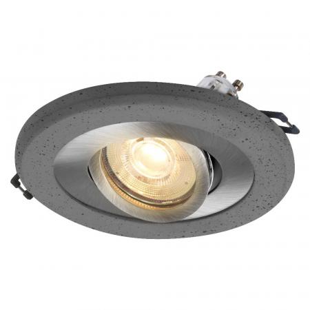 OSRAM Concrete Spot GU10 Dark 4,5W Satin Nickel Einbaustrahler IP20 - Einbaudurchmesser 68mm, Einbautiefe 115mm