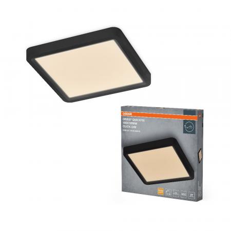 OSRAM ORBIS QUICKFIX SQUARE DECKENLAMPE 195x195mm 16W CLICK DIM 830 SCHWARZ