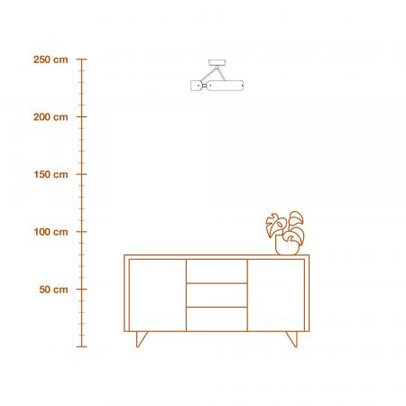 Osram Deckenleuchte Decor Curve Felt in Dunkelgrau mit warmweißem Licht Ø 43 cm - Auffällige Leuchte aus Filz