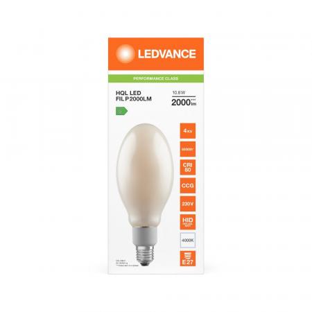 Ledvance E27 LED Straßenlampe HQL 2000lm 10,8W wie 50W 840 4000K IP65