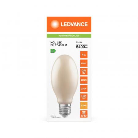 Ledvance E40 LED Straßenlampe HQL 5400LM 29.1W wie 125W 827 2700K IP65