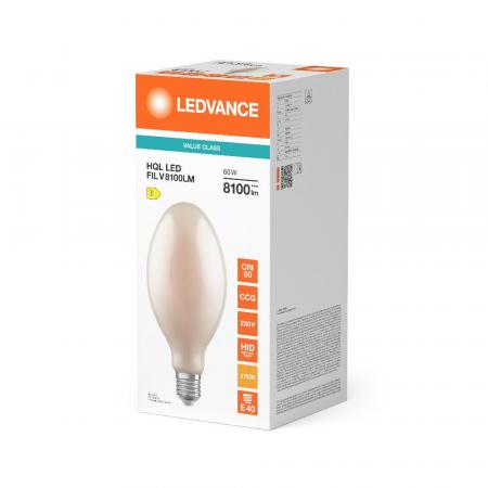 Ledvance E40 HQL LED FIL Straßenlampe 8100lm 60W wie 250W 827 2700K IP65