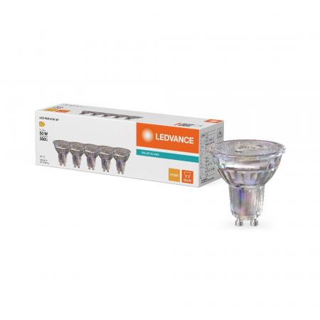 5er Pack Ledvance GU10 PAR16 LED Spot 36° 3.7W wie 50W 2700K warmweißes Licht