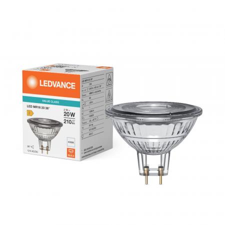 Ledvance GU5.3 MR16 LED Strahler 36° 2W wie 20W 4000K neutralweißes Licht - 12V Niedervolt