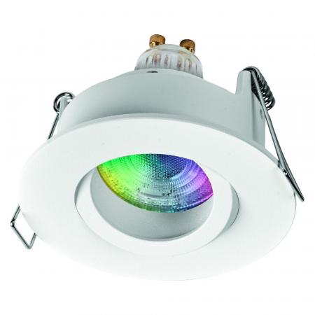 OSRAM SMART+ MATTER LED Spot Recess GU10 IP65 Adjustable 4,7W RGBW Sandweiß Einbaustrahler - Einbaudurchmesser 68mm, Einbautiefe 115mm