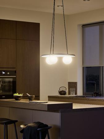 OSRAM 3-flammige Pendelleuchte Decor Clay Nest aus Ton mit matten Glaskugeln mit 3 x G9 Fassung braun