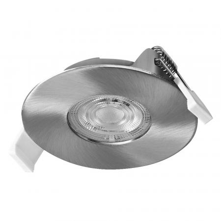 3er Set OSRAM LED Spot Recess DIM IP44 4,9W 2700K 36° Satin Nickel Einbaustrahler dimmbar- Einbaudurchmesser 68mm, Einbautiefe 40mm
