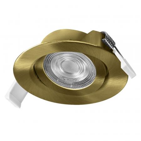 3er Set OSRAM Spot Set Recess Adjustable 4,9W 827 36° Green Brass LED Einbaustrahler - Einbaudurchmesser 75mm, Einbautiefe 40mm