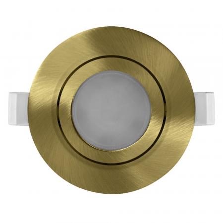 3er Set OSRAM Spot Set Recess Adjustable 4,9W 827 120° Green Brass LED Einbaustrahler - Einbaudurchmesser 75mm, Einbautiefe 40mm