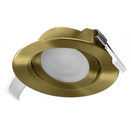 3er Set OSRAM Spot Set Recess Adjustable 4,9W 827 120° Green Brass LED Einbaustrahler - Einbaudurchmesser 75mm, Einbautiefe 40mm