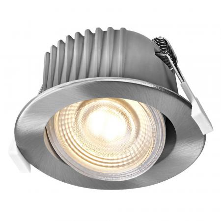 3er Set OSRAM LED Spot Recess CCT IP44 Adjustable 4,9W CCT 36° Satin Nickel Einbaustrahler - Einbaudurchmesser 68mm, Einbautiefe 80mm