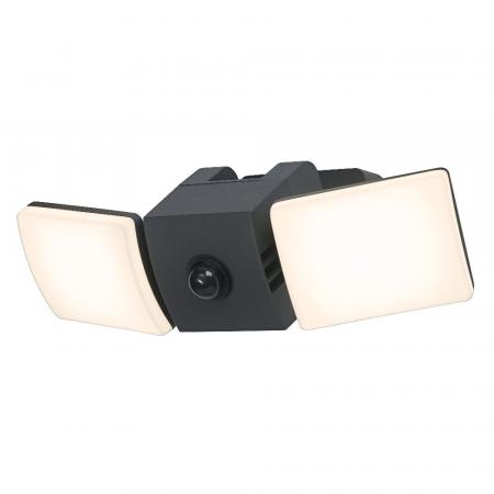 OSRAM ENDURA Style USB Volt 2 Flood Adjustable Sensor IP54 Dark Grey Akku Außenstrahler