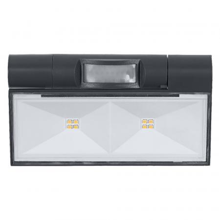 OSRAM ENDURA Style USB Adjustable Up-Down Double Sensor IP44 Dark Grey Akku Außenwandleuchte