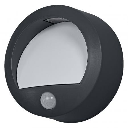 OSRAM ENDURA Style USB Wall Step Round Sensor IP44 Dark Grey Akku